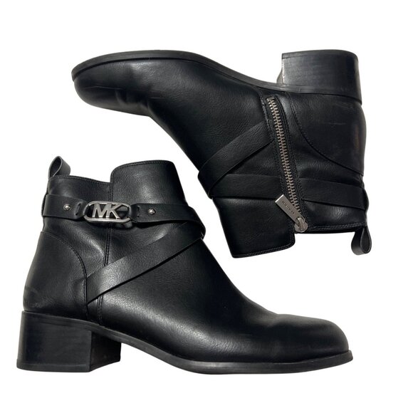 Michael Kors Black Ankle Boots Size 8 - Picture 3 of 10